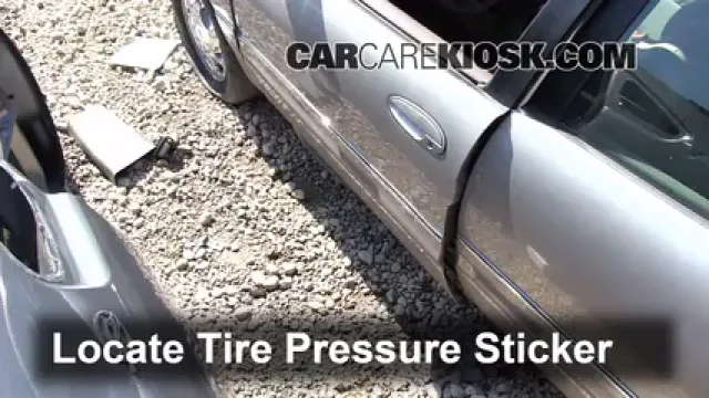 1998 Buick Park Avenue 3.8L V6 Neumáticos y ruedas Controlar presión de neumáticos